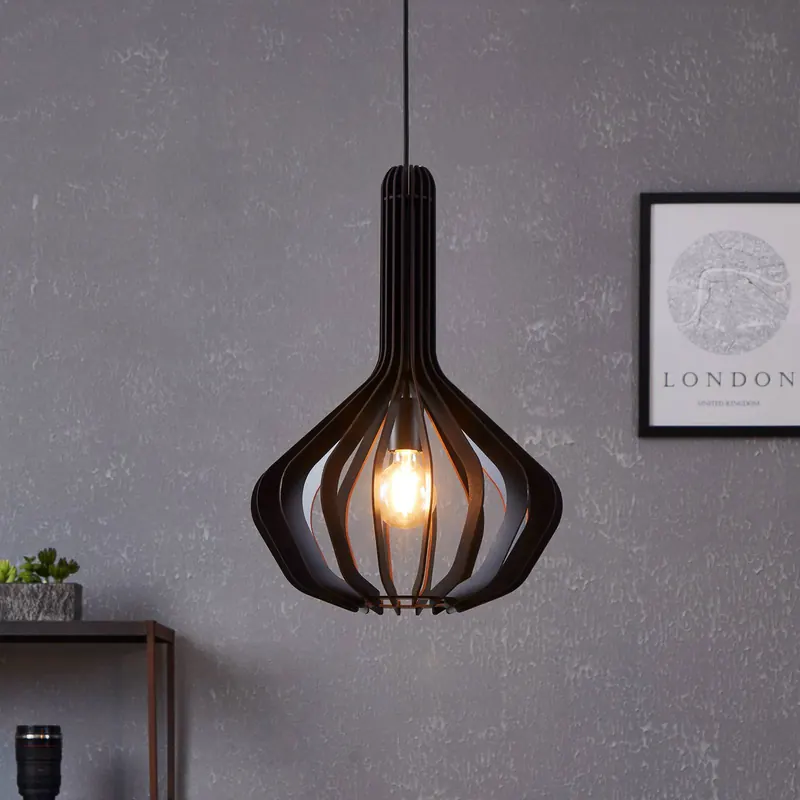 Lampa wisząca Velasco w kolorze czarnym, Ø 38 cm