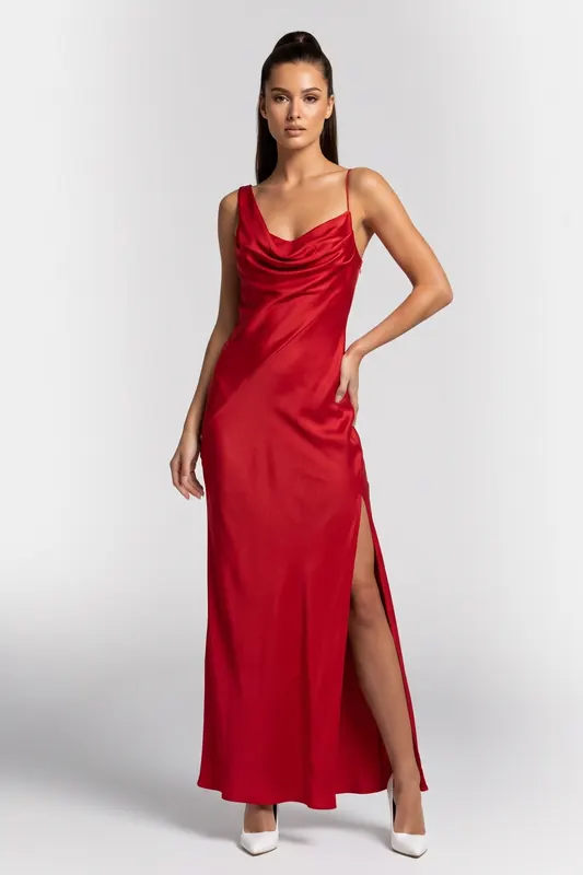 & Other Stories X Gina Dress Red Maat: 34 | Maxi Jurken Outlet | Dames | Rood