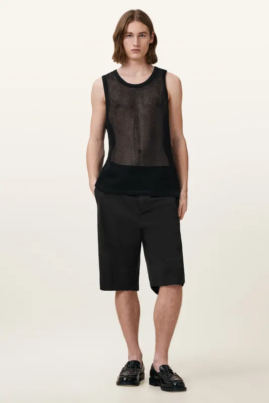 AllSaints Anderson Vest Jet Black Maat: XXL | Cardigans Outlet | Heren | Zwart