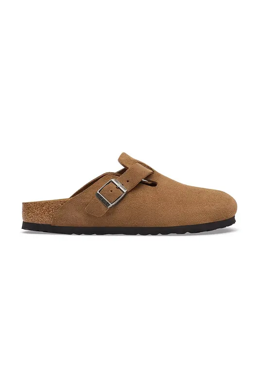 Birkenstock klapki mules damskie zamszowe Boston Suede Leather