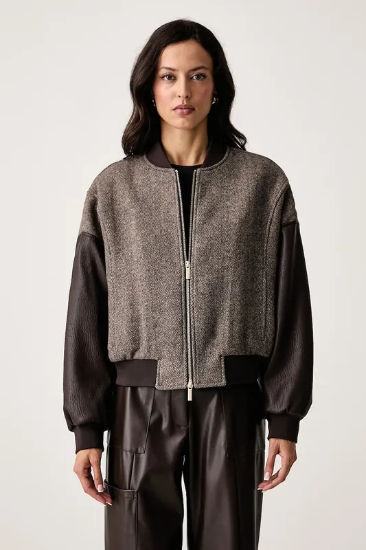 Armani Exchange bomberka damska z wełną