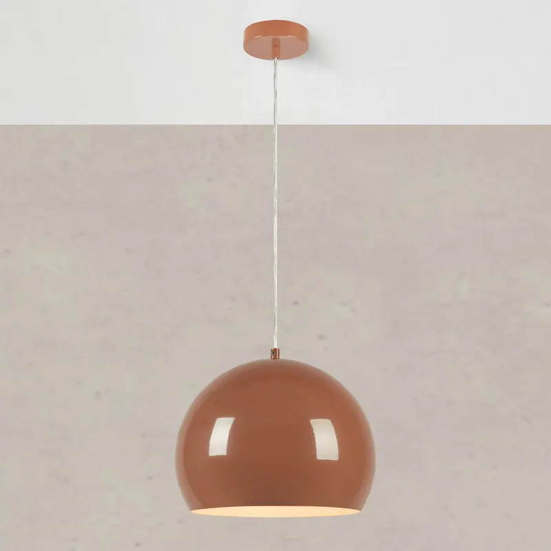 Lampa wisząca Pop, Ø 28 cm, brązowa, metal