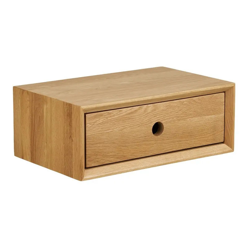 Półka z litego drewna dębowego w jasnym naturalnym kolorze 40 cm Luzern – House Nordic