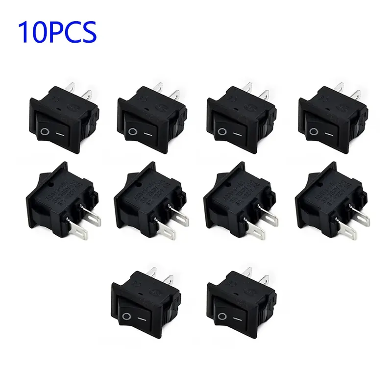 10 sztuk Auto samochód ciężarowy łódź okrągły Rocker 250V 3A 2-Pin ON/OFF przełączanie SPST przełączniki przełącznik kołyskowy 10x15mm