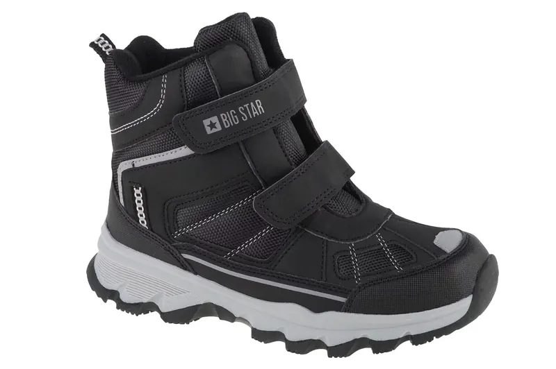 Big Star Trekking K Shoes KK374157, Dla chłopca, Czarne, buty trekkingowe, skóra syntetyczna, rozmiar: 33