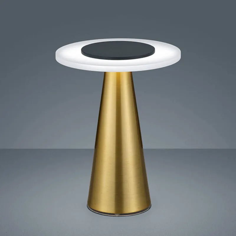 Helestra Bax lampa stołowa ściemniacz, mosiądz