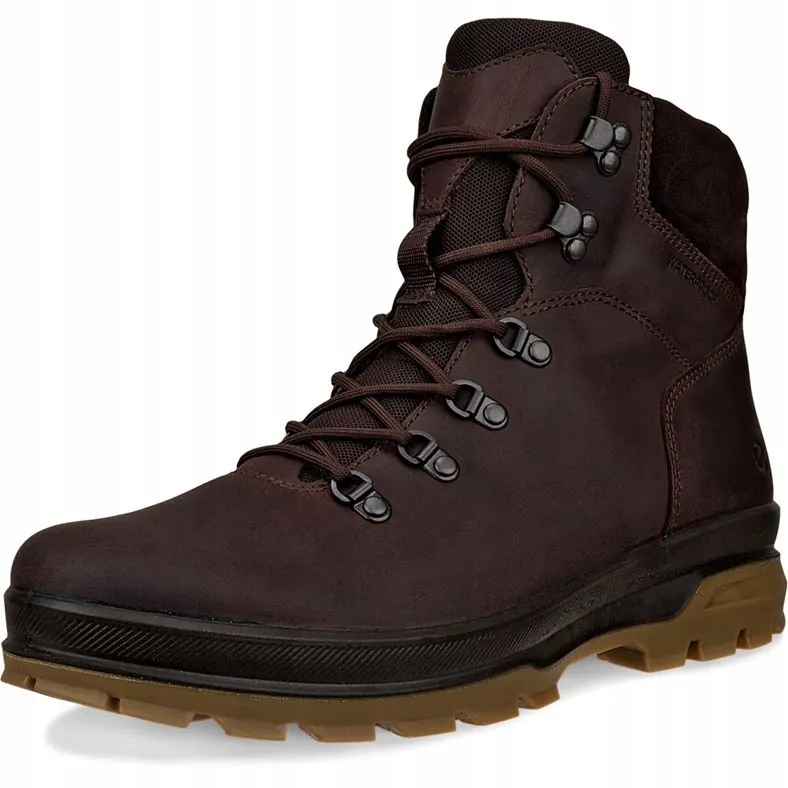 G803 Ecco Rugged Track Wodoodporne Buty Trekkingowe Męskie Ze Skóry róż 47