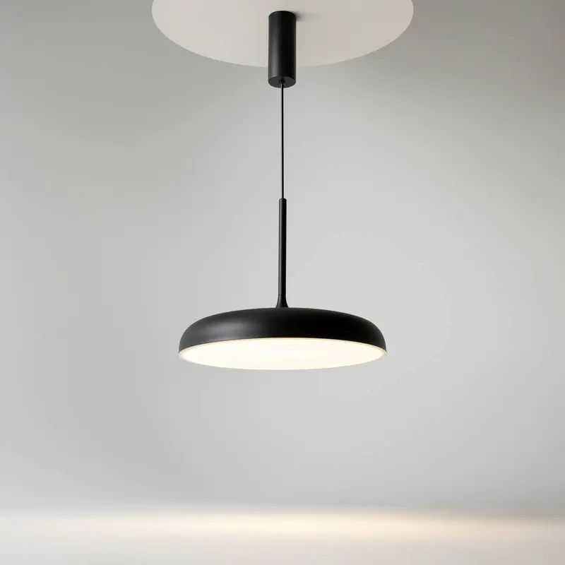 Żyrandol LED Maytoni Gerhard, Ø 40 cm, czarna, metalowa