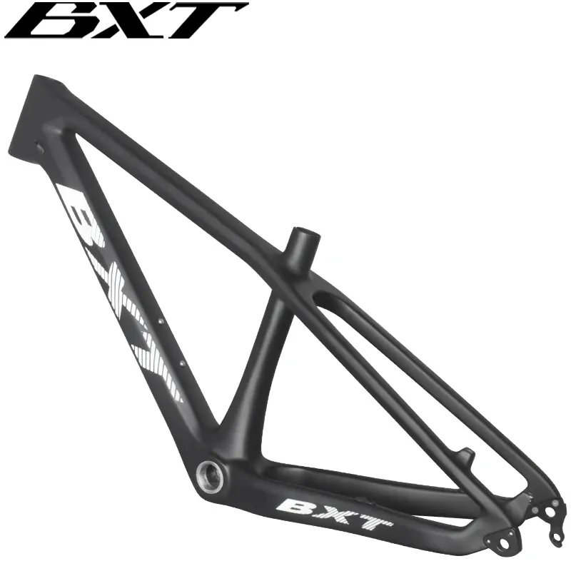 Rama rowerowa karbonowa BXT 24' 24er MTB, zestaw ramy roweru dziecięcego z karbonu, oś przelotowa/QR, pojedyncza tarcza, super lekka rama dla dzieci.