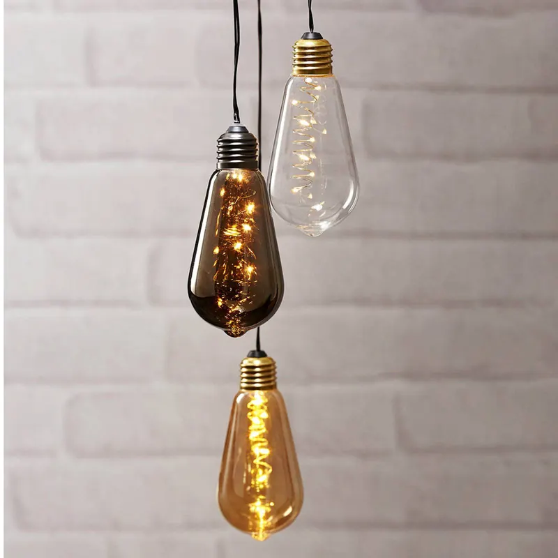 Oświetlenie dekoracyjne LED vintage Glow timer dym