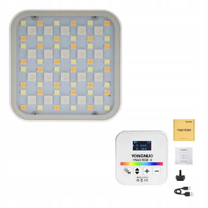 Lampa Led Yongnuo YN60 Rgb II Wb 2500K-9900K Usb-c 2000 Mah
