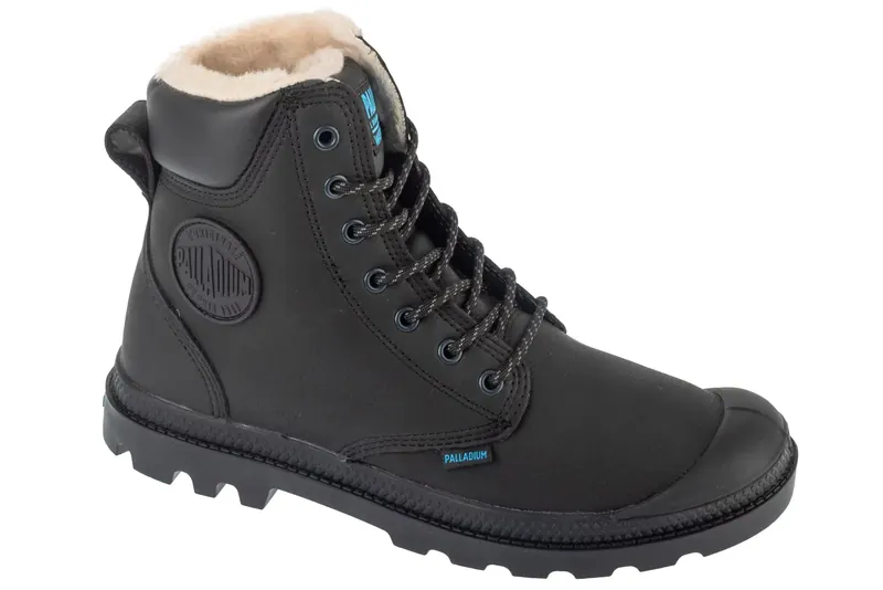 Palladium Pampa Sport Cuff WPS 72992-001-M, Męskie, Czarne, buty sneakers, nubuk, rozmiar: 44,5