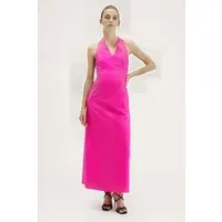 Motivi Long Poplin Dress Fucsia Maat: 42 | Maxi Jurken Outlet | Dames | Roze