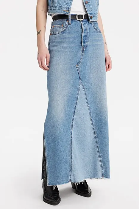 Levi's Iconic Denim Skirt Blue Maat: W25 | Spijkerrokken Outlet | Dames | Blauw