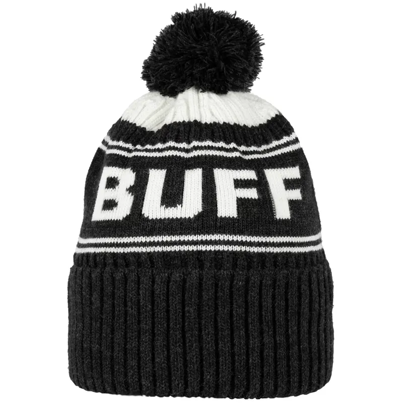 Buff Hido Knitted Hat Beanie 1323325551000, Unisex, Czarne, czapki, akryl, rozmiar: One size