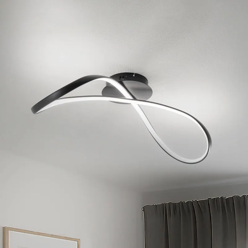 Lampa sufitowa LED Infinity, metal, czarna, 4000 K
