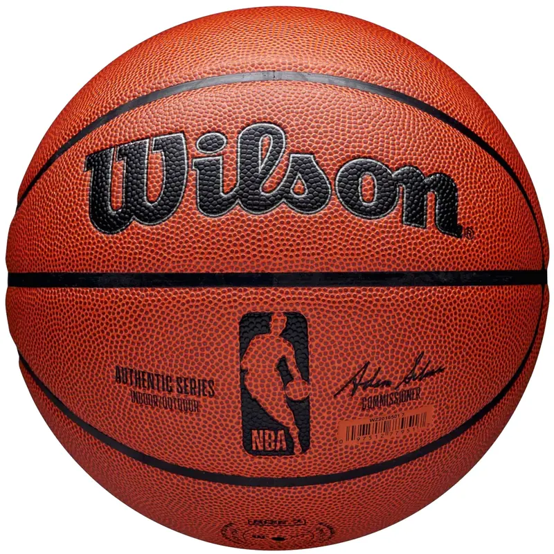 Wilson NBA Authentic Series Indoor-Outdoor Ball WZ2016501XB, Unisex, Pomarańczowe, piłki do koszykówki, Skóra kompozytowa, rozmiar: 7