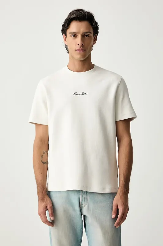 Guess Jeans T-shirt męski z bawełną