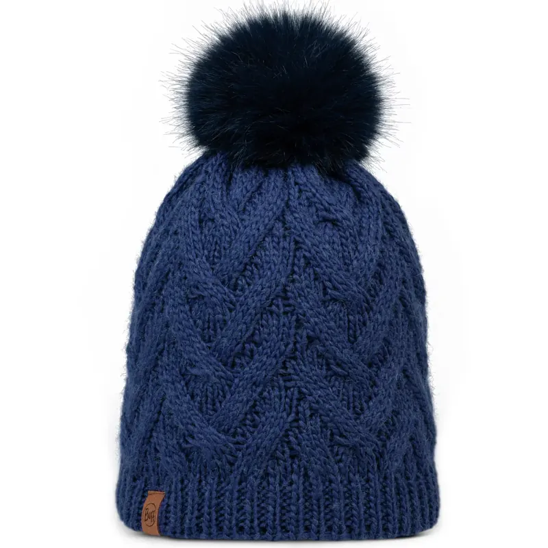 Buff Knitted Fleece Caryn Beanie 13674371710, Damskie, Granatowe, czapki, akryl, rozmiar: One size