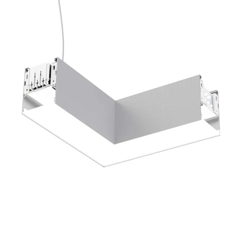 Moduł narożny SLC LED Click L, AC, przyłącze po prawej stronie, biały, Feed