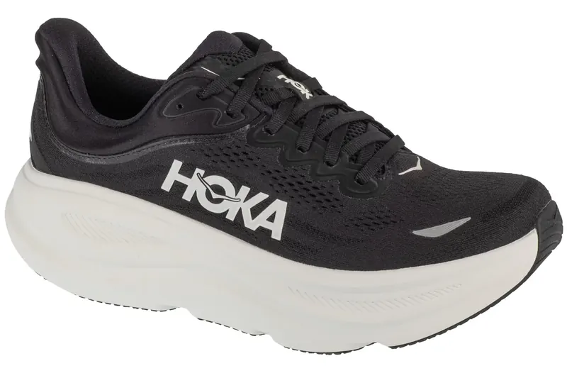 Hoka M Bondi 9 1162011-BWHT, Męskie, Czarne, buty do biegania, tkanina, rozmiar: 41 1/3