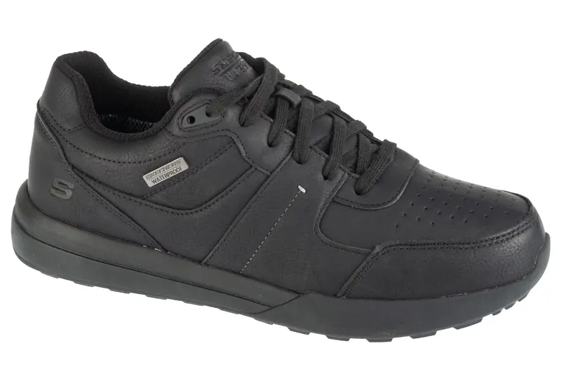 Skechers Netson - Gander 205236-BBK, Męskie, Czarne, półbuty, skóra licowa, rozmiar: 43