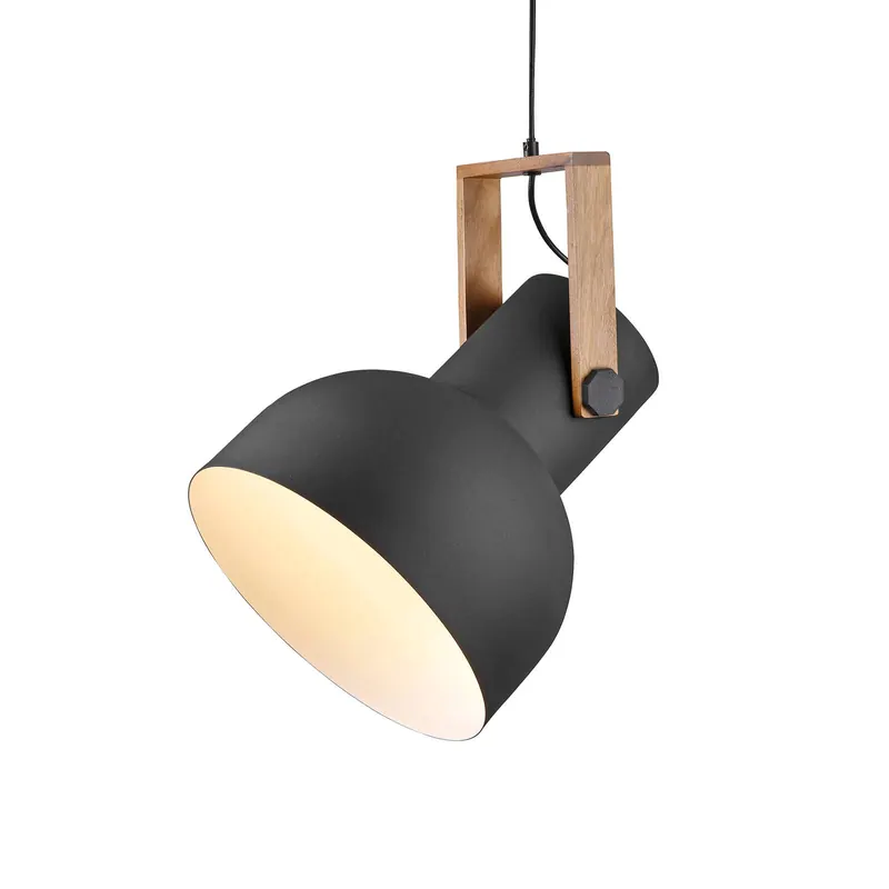 JUST LIGHT. Lampa wisząca Cup 2.0, Ø30cm, 1-punktowa, czarna