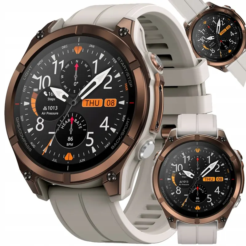 Smartwatch Zeblaze Stratos 4 Pro Zegarek Sportowy Gps Amoled 500mAh brązowy