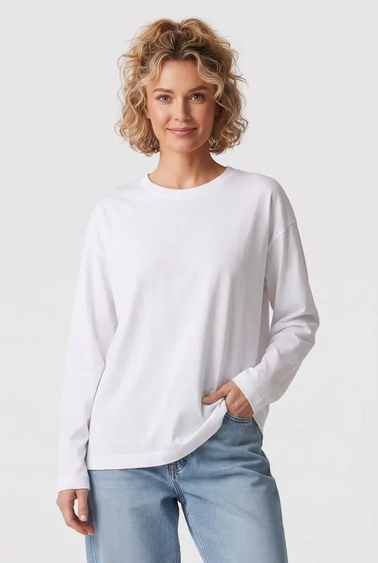 ARKET Novalee Sj Longsleeve White Maat: M | Longsleeves Outlet | Dames | Wit