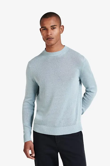 No Label Hartford Linen-cotton Sage Maat: L | Sweaters Outlet | Heren | Blauw