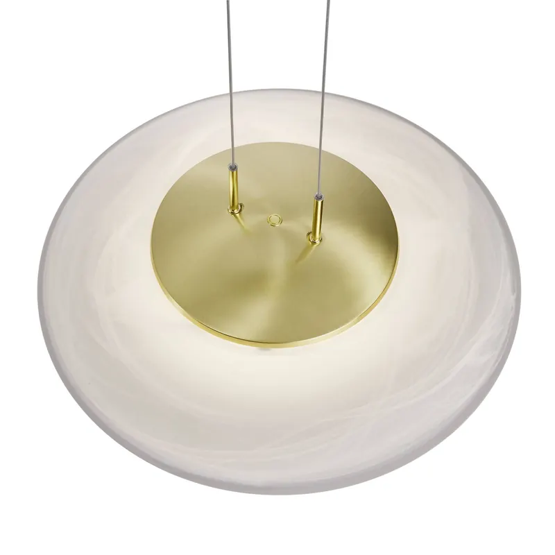 Lampa wisząca LED Findus, mosiądz matowy/goły