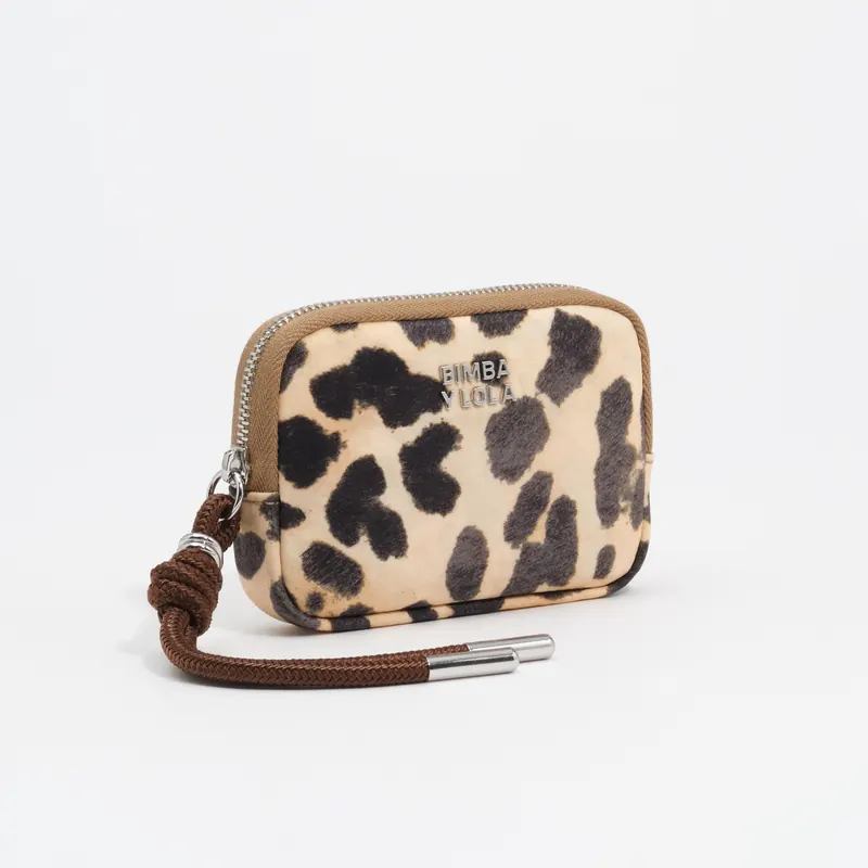 Portmonetka nylon Leopard naturalna