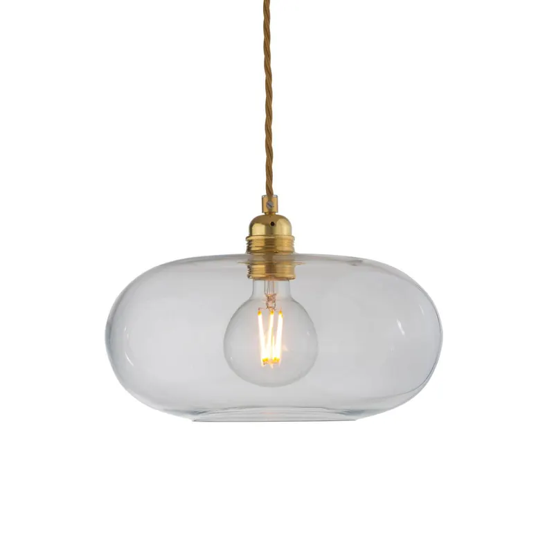 EBB & FLOW Lampa wisząca Horizon, przezroczysta, szkło, Ø 29 cm