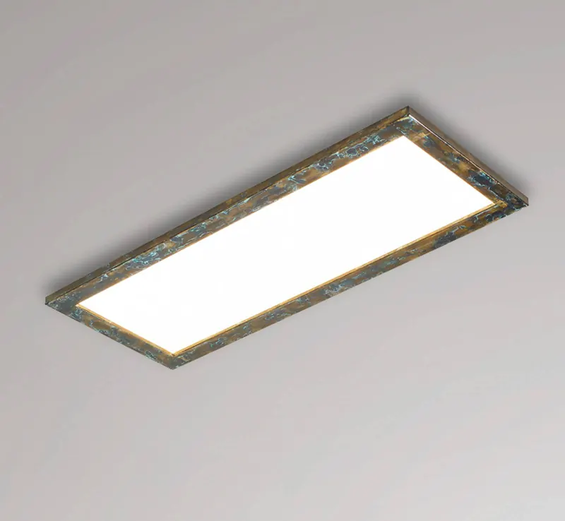 Panel LED Quitani Aurinor w kolorze złotej patyny, 86 cm