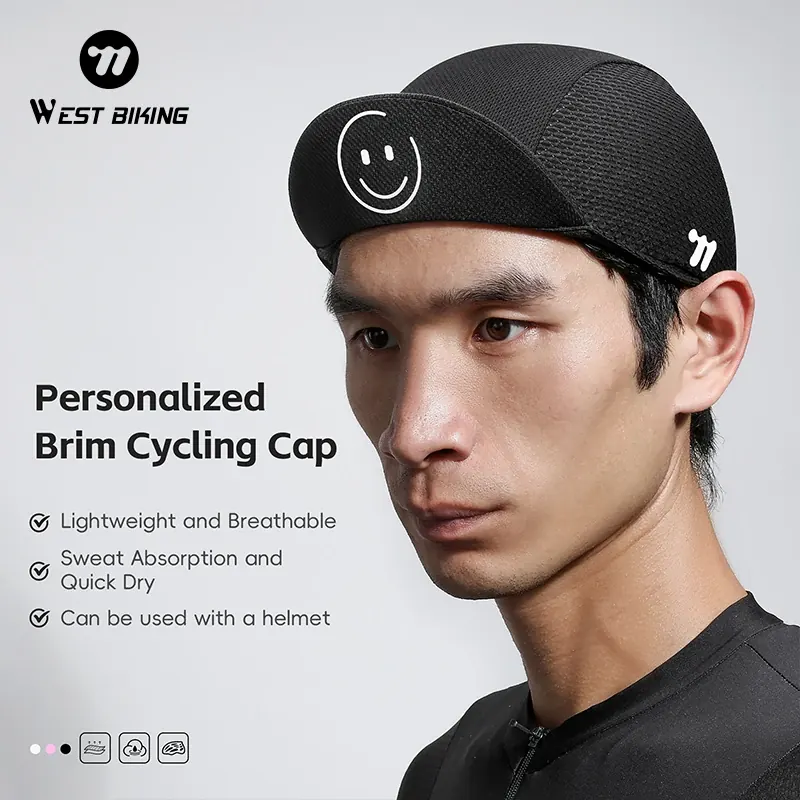 Czapka rowerowa WEST BIKING unisex, ochrona przed słońcem, sportowa czapka rowerowa, oddychająca, odprowadzająca wilgoć, z daszkiem, sprzęt rowerowy.