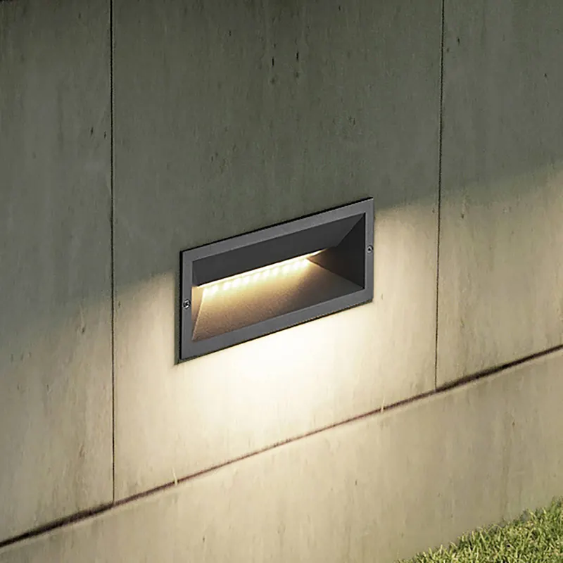 Oprawa wpuszczana ścienna LED Jaano, antracyt, aluminium, IP65