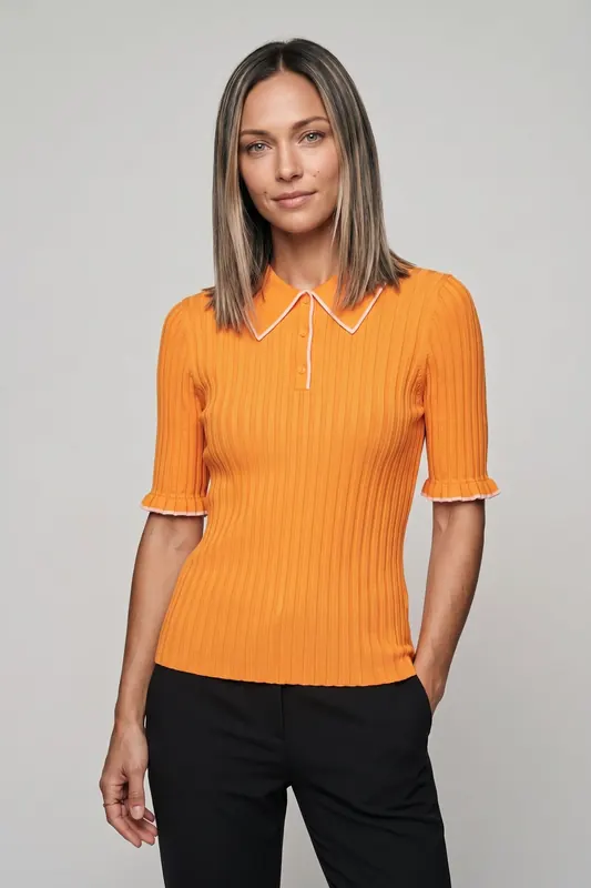 & Other Stories Martin Top Orange Maat: L | Poloshirts Outlet | Dames | Oranje
