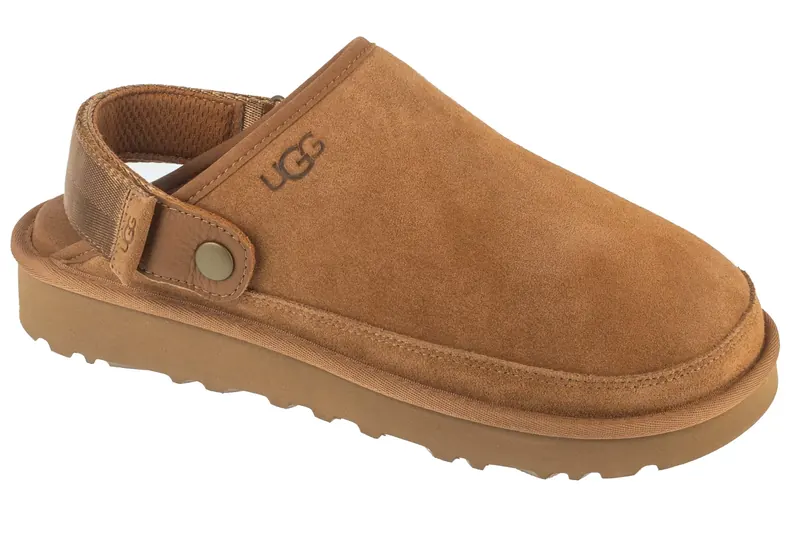 UGG Goldencoast Clog 1166915-CHE, Męskie, Brązowe, klapki, skóra zamszowa, rozmiar: 44