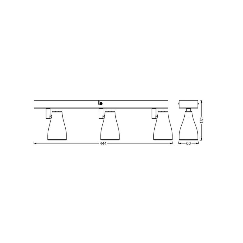 Reflektor sufitowy OSRAM PEAR, szary, 3-punktowa, GU10-LED 2700 K