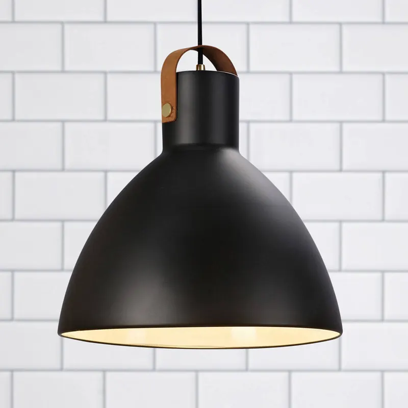 Lampa wisząca Eagle metalowy klosz Ø 35 cm czarna