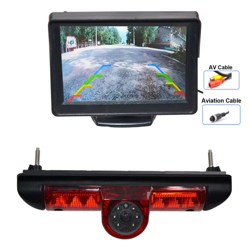 Kamera cofania do parkowania CCD HD Światło Stop Monitor 4.3 cala do FIAT Ducato CITROEN Jumper PEUGEOT Boxer 2006-2015