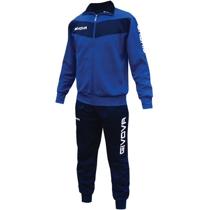 GIVOVA dres sportowy męski komplet bluza i spodnie TR018 czarny/zielony (M)