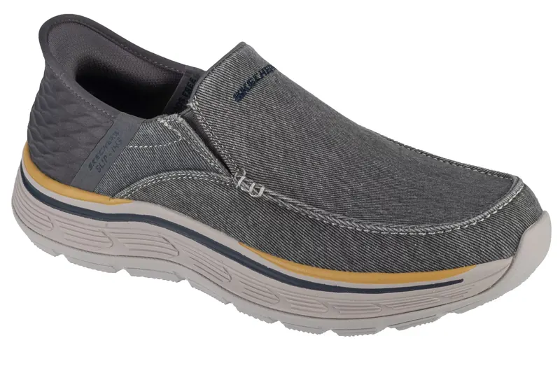Skechers Slip-Ins Remaxed - Fenick 204839-CHAR, Męskie, Szare, półbuty, tkanina, rozmiar: 41
