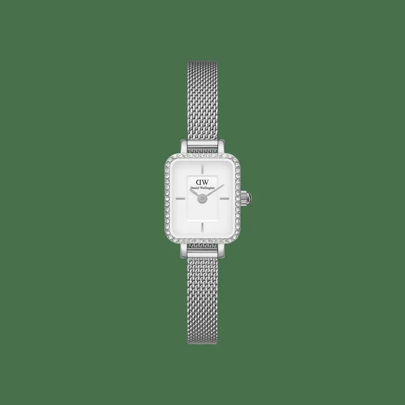 Daniel Wellington DW Watch Quadro Mini Lumine Bezel Silver 15.4x18.2mm