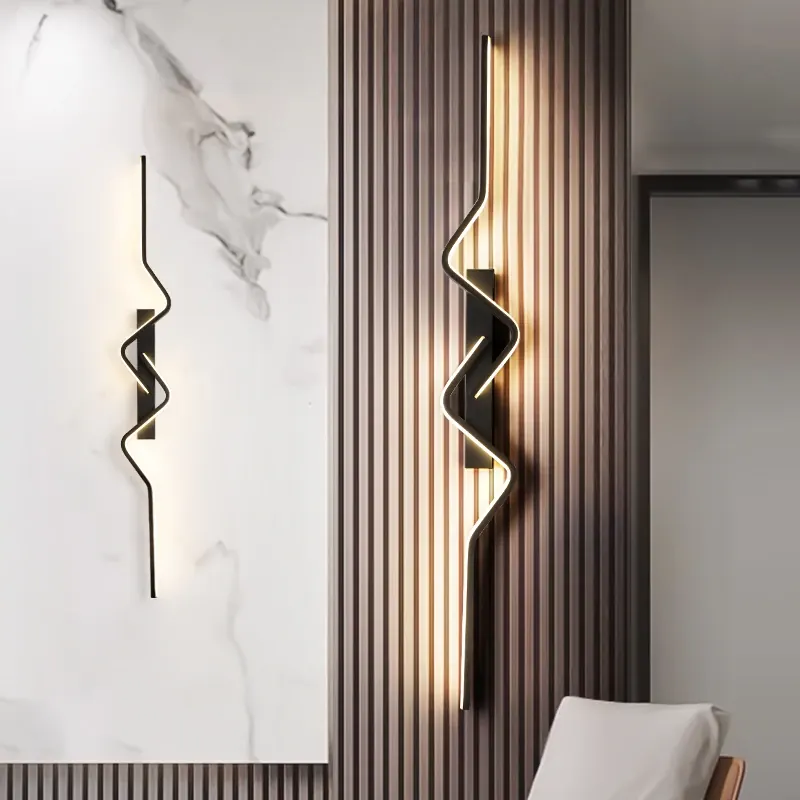 Nowoczesne schody oświetlenie ścienne Nordic oświetlenie do salonu na kinkiet ścienny oświetlenie sufitowe Home Decor oprawy oświetleniowe długie dekoracje ghts
