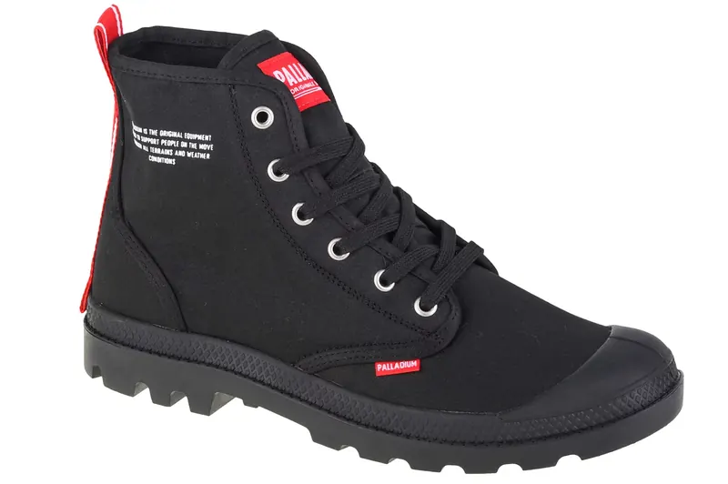 Palladium Pampa Hi Dare 76258-008-M, Unisex, Czarne, buty sneakers, tkanina, rozmiar: 36
