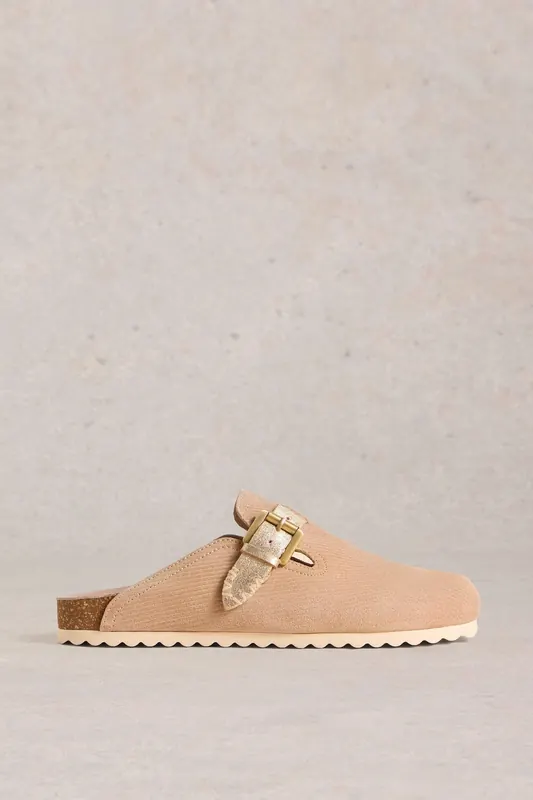White Stuff Myrtle Slip On Footbed Natural Multi Maat: 8 | Slippers Outlet | Dames | Beige