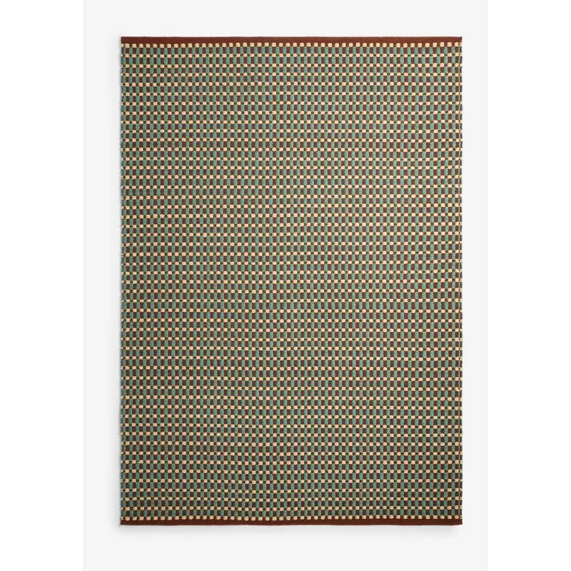 Zielononiebieski dywan z mieszanki wełny tkany ręcznie 160x230 cm Ember – MADE