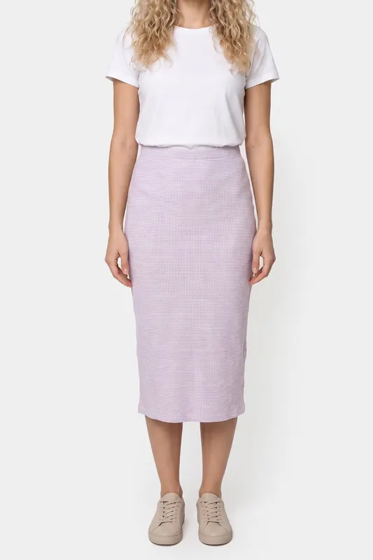American Vintage Gykotown Skirt Carreaux Ultra Violet Maat: S | Maxi Rokken Outlet | Dames | Paars