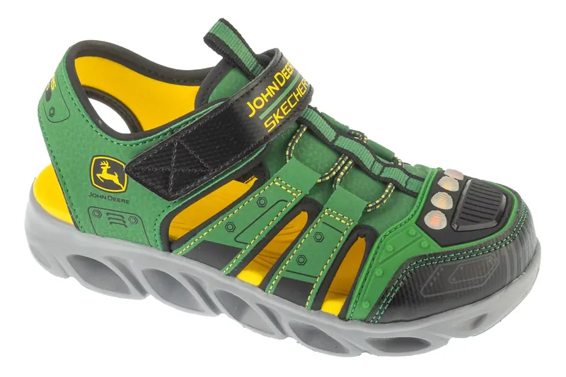 Skechers John Deere: Hypno-Splash - Tractor 407070L-GNBK, Dla chłopca, Zielone, sandały, syntetyk, rozmiar: 30